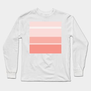 A subtle merger of Isabelline, Pale Pink, Melon and Vivid Tangerine stripes. Long Sleeve T-Shirt